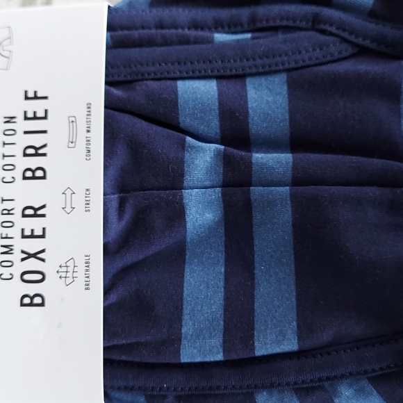 Express Underwear & Socks Express Comfort Cotton Blue Striped Boxer